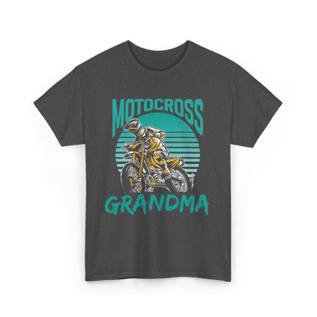 Grandma Biker Motocross Riding T-Shirt - Dark Heather