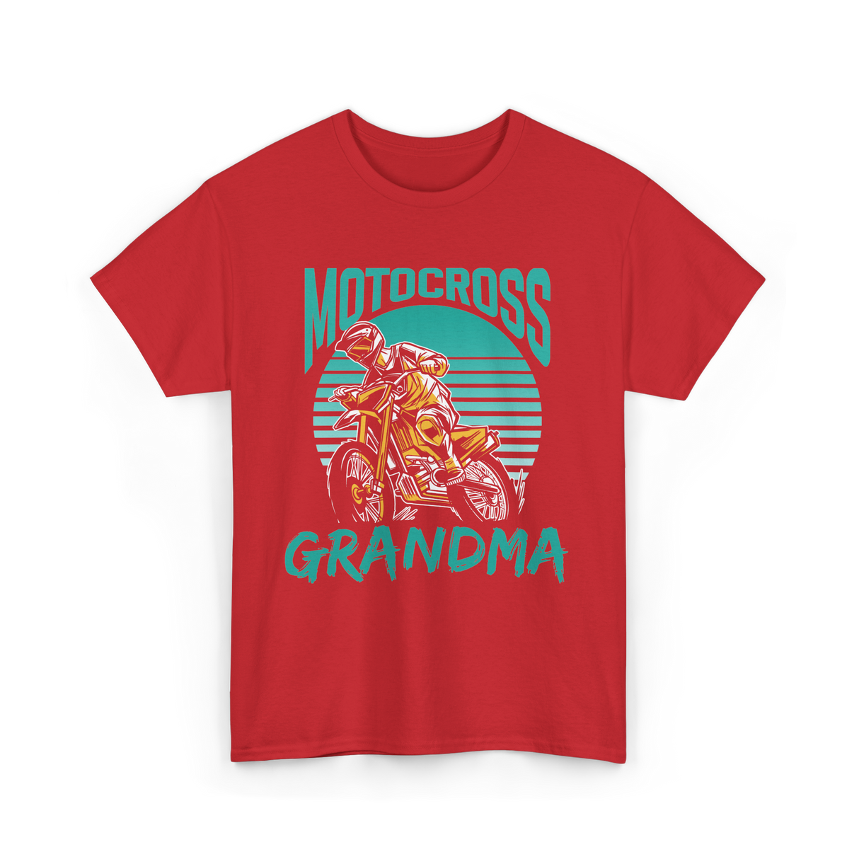 Grandma Biker Motocross Riding T-Shirt - Red