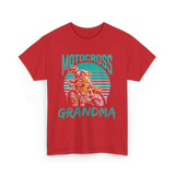 Grandma Biker Motocross Riding T-Shirt - Red