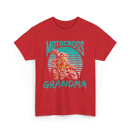 Grandma Biker Motocross Riding T-Shirt - Red