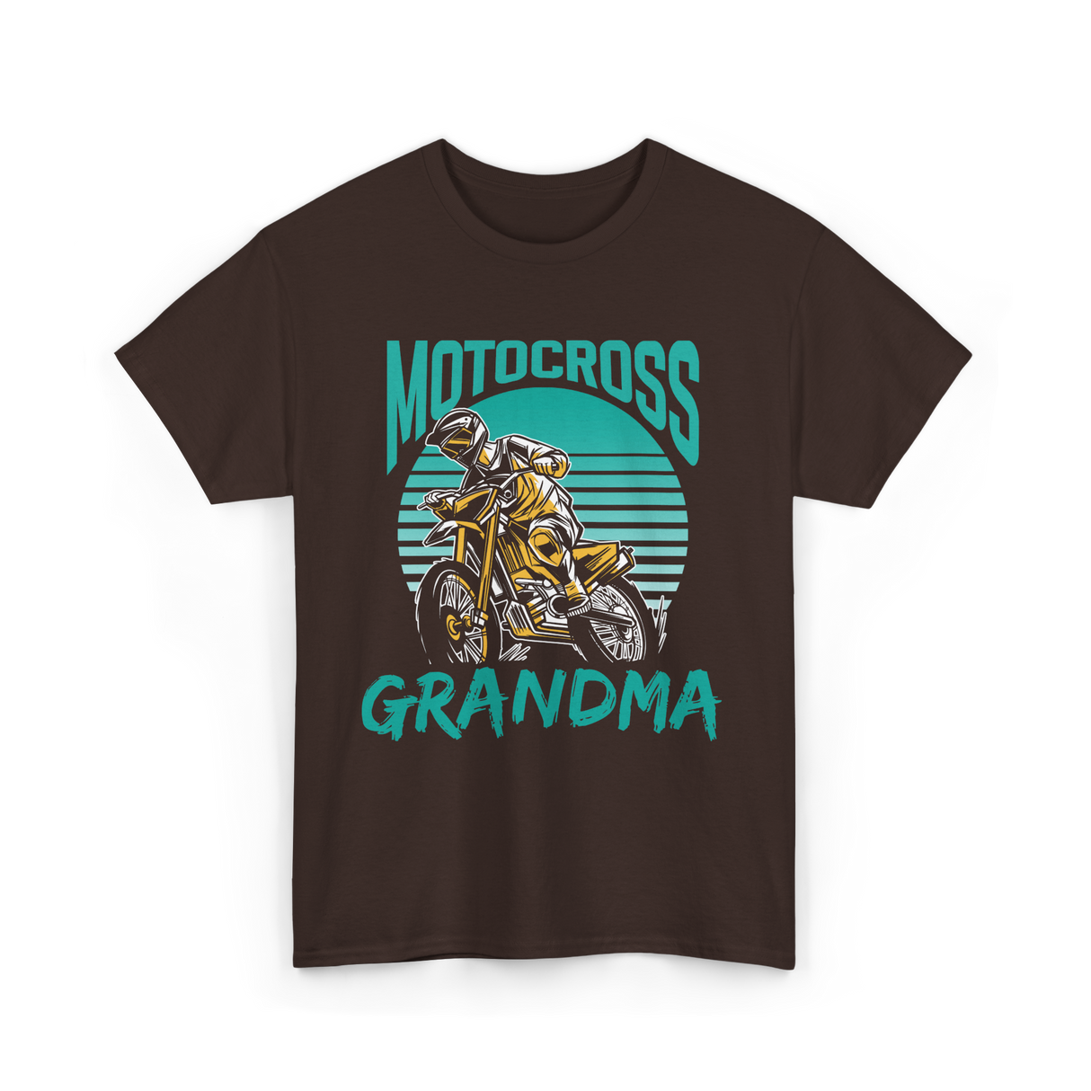 Grandma Biker Motocross Riding T-Shirt - Dark Chocolate