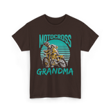 Grandma Biker Motocross Riding T-Shirt - Dark Chocolate