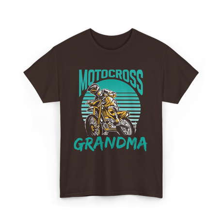 Grandma Biker Motocross Riding T-Shirt - Dark Chocolate