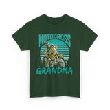 Grandma Biker Motocross Riding T-Shirt - Forest Green