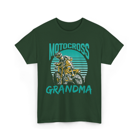 Grandma Biker Motocross Riding T-Shirt - Forest Green