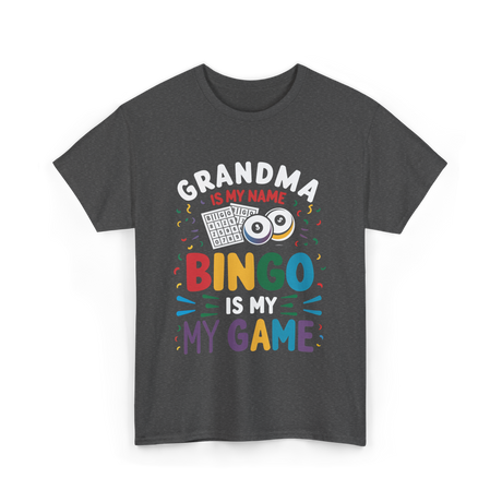 Grandma Bingo Game T-Shirt - Dark Heather