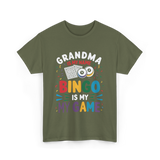 Grandma Bingo Game T-Shirt - Military Green