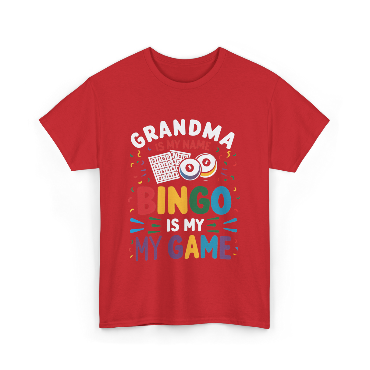 Grandma Bingo Game T-Shirt - Red