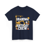 Grandma Birthday Crew Construction T-Shirt - Navy