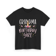 Grandma Birthday Girl Unicorn T-Shirt - Black