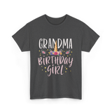 Grandma Birthday Girl Unicorn T-Shirt - Dark Heather