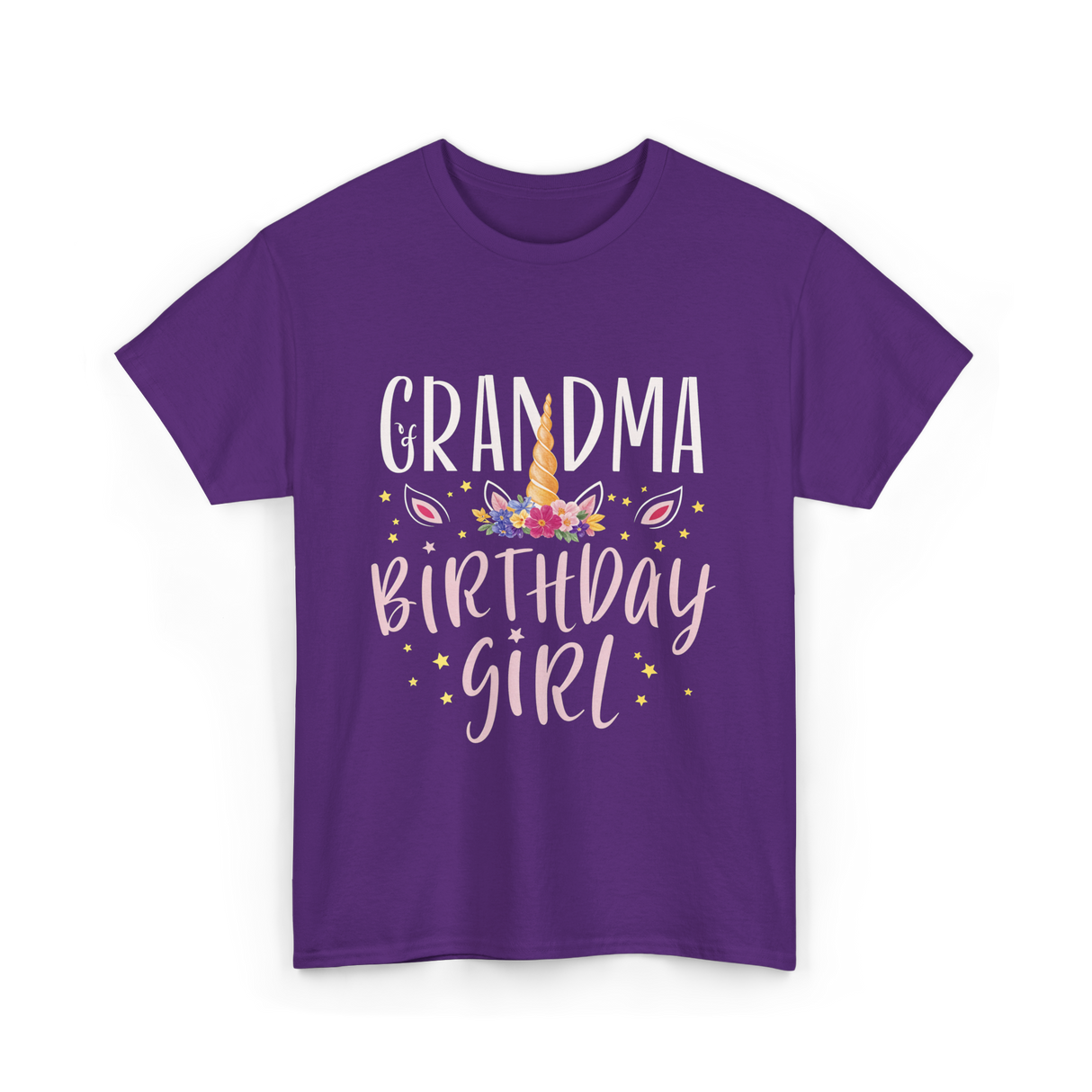 Grandma Birthday Girl Unicorn T-Shirt - Purple