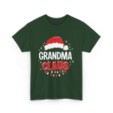 Grandma Claus Christmas Grandma T-Shirt - Forest Green