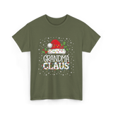 Grandma Claus Christmas Grandma T-Shirt - Military Green