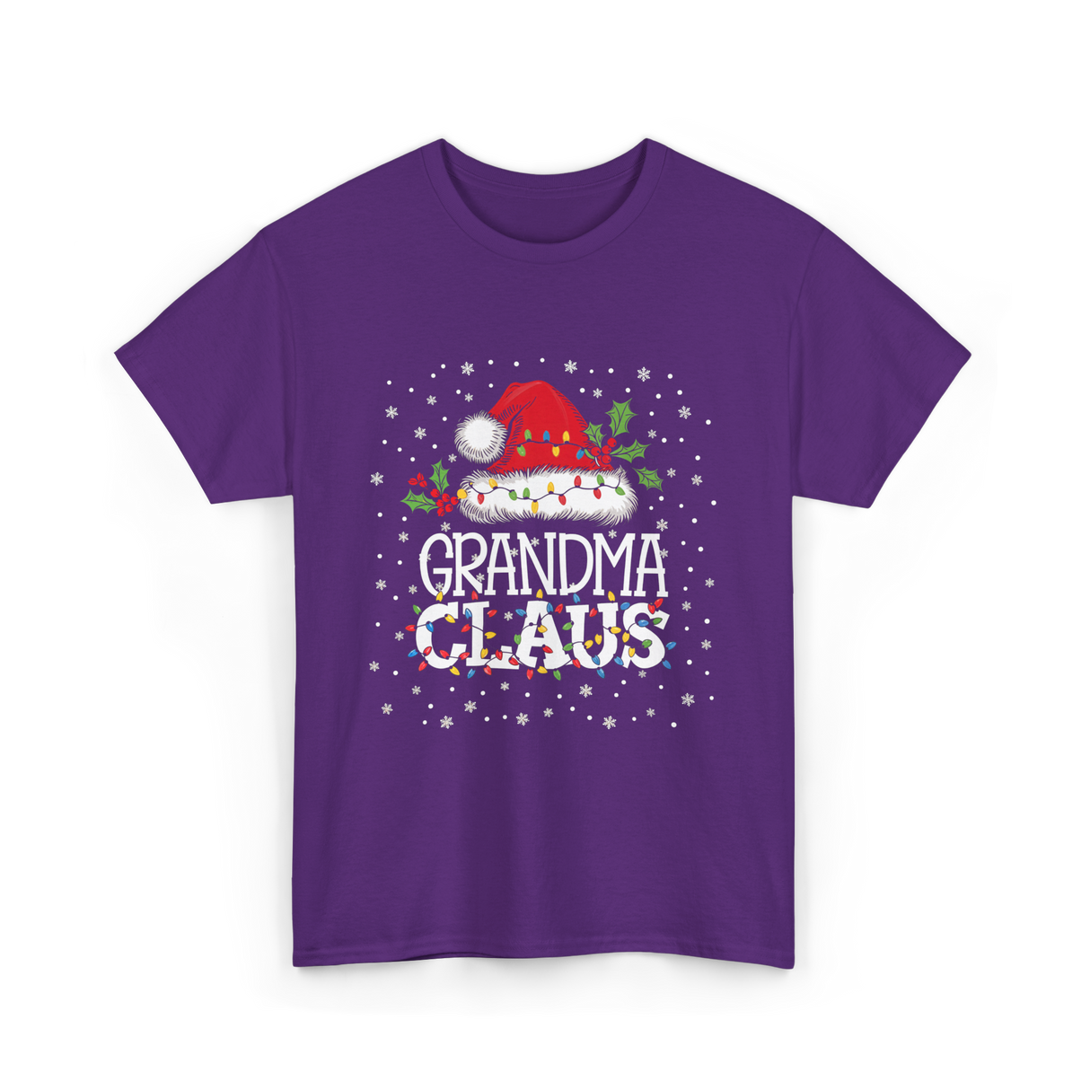 Grandma Claus Christmas Grandma T-Shirt - Purple