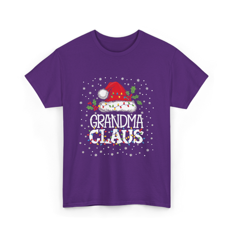 Grandma Claus Christmas Grandma T-Shirt - Purple