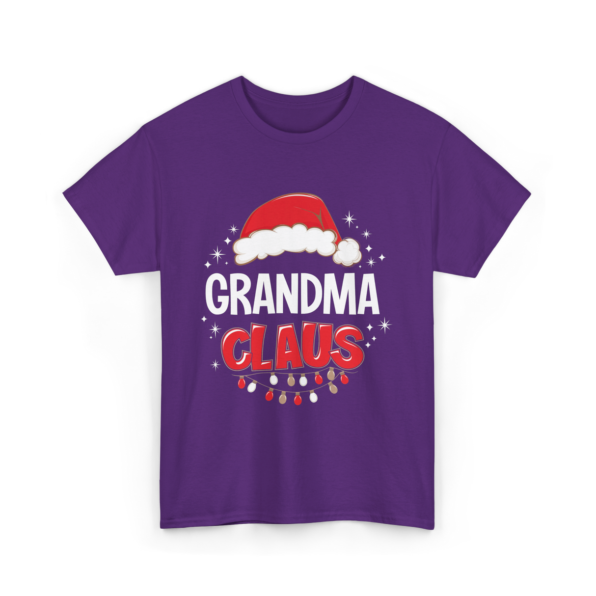 Grandma Claus Christmas Grandma T-Shirt - Purple