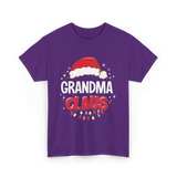 Grandma Claus Christmas Grandma T-Shirt - Purple