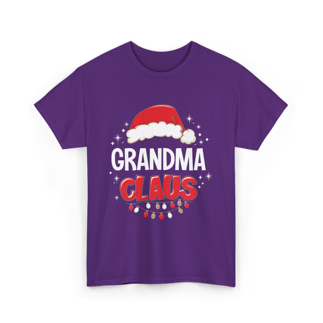 Grandma Claus Christmas Grandma T-Shirt - Purple