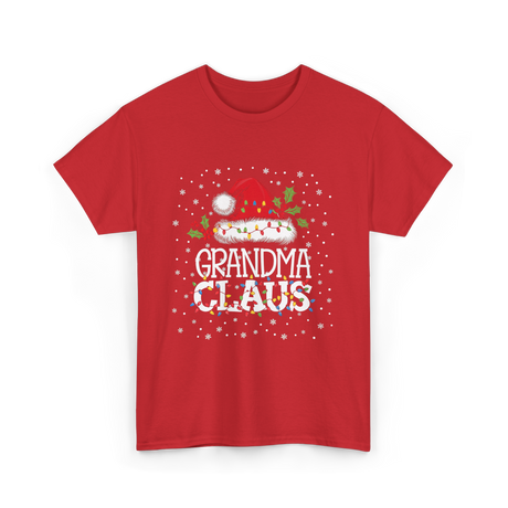 Grandma Claus Christmas Grandma T-Shirt - Red