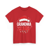 Grandma Claus Christmas Grandma T-Shirt - Red