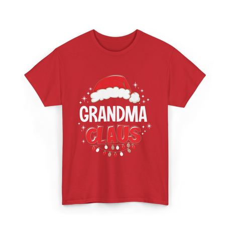 Grandma Claus Christmas Grandma T-Shirt - Red