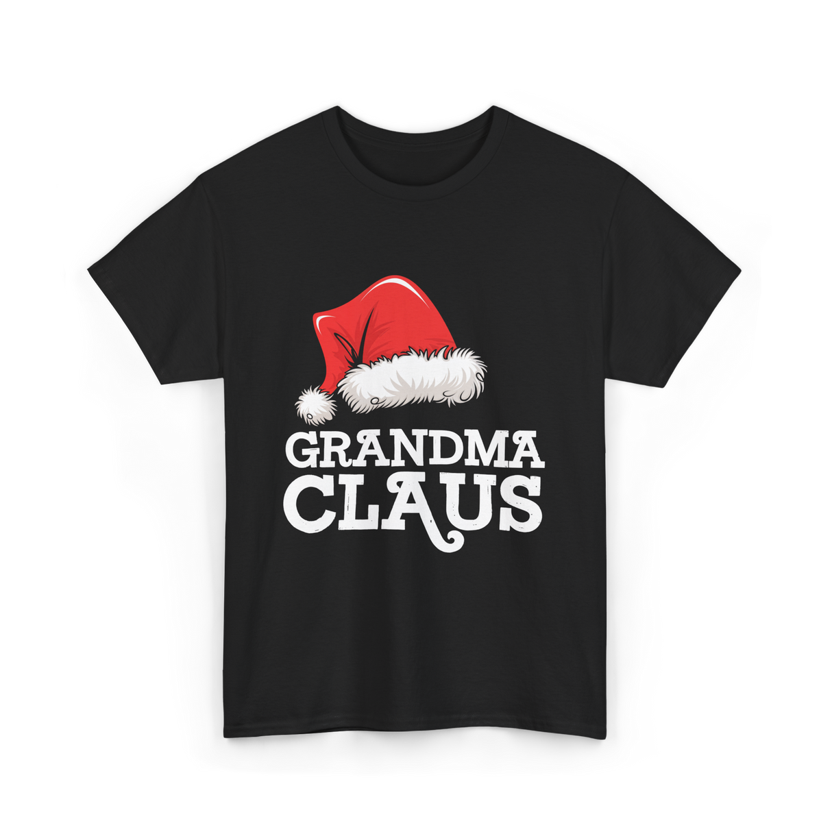 Grandma Claus Christmas Santa T-Shirt - Black