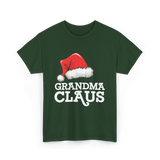 Grandma Claus Christmas Santa T-Shirt - Forest Green