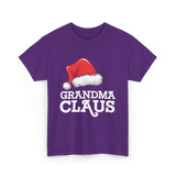 Grandma Claus Christmas Santa T-Shirt - Purple