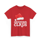 Grandma Claus Christmas Santa T-Shirt - Red