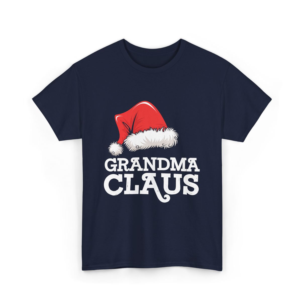 Grandma Claus Christmas Santa T-Shirt - Navy