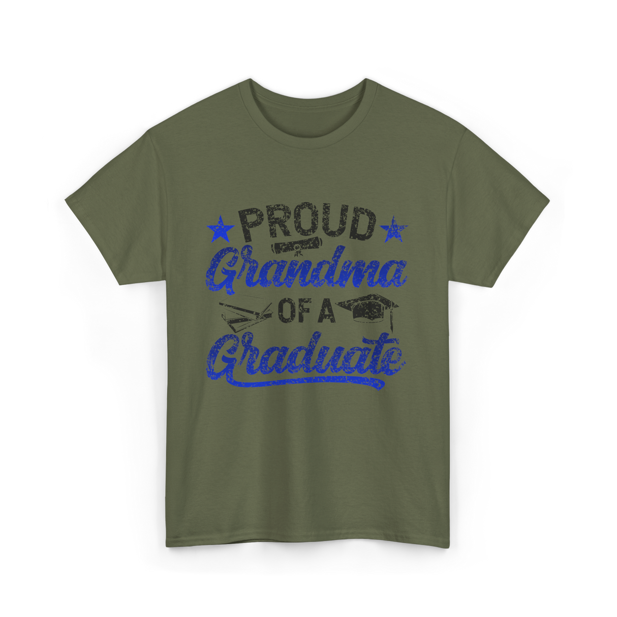 Grandma Graduate Graduation T-Shirt - Military Green