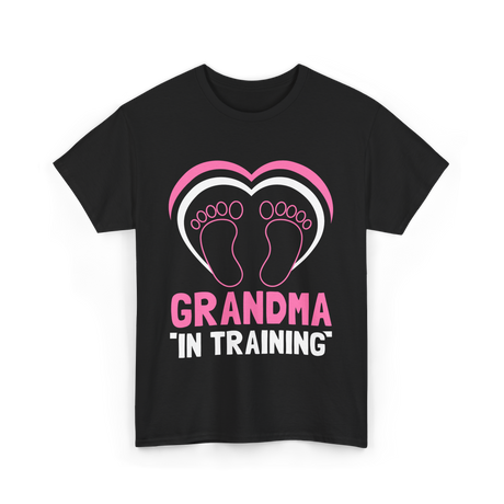 Grandma In Training Grandparent T-Shirt - Black