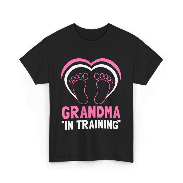 Grandma In Training Grandparent T-Shirt - Black