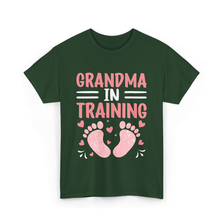 Grandma In Training Grandparent T-Shirt - Forest Green