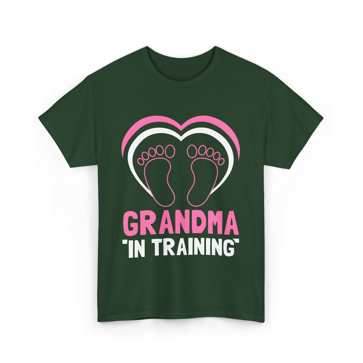 Grandma In Training Grandparent T-Shirt - Forest Green