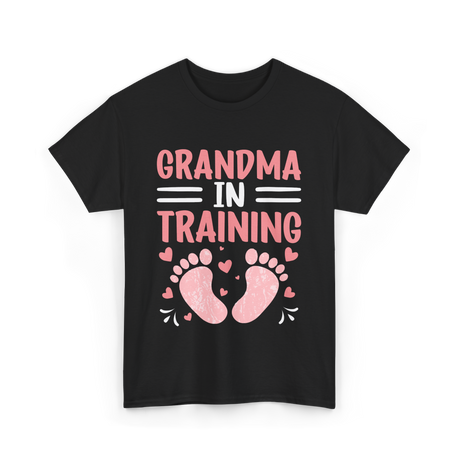 Grandma In Training Grandparent T-Shirt - Black