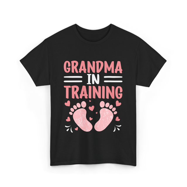 Grandma In Training Grandparent T-Shirt - Black