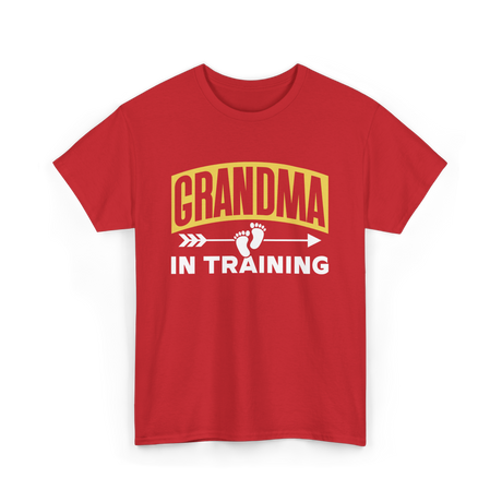 Grandma In Training Grandparent T-Shirt - Red