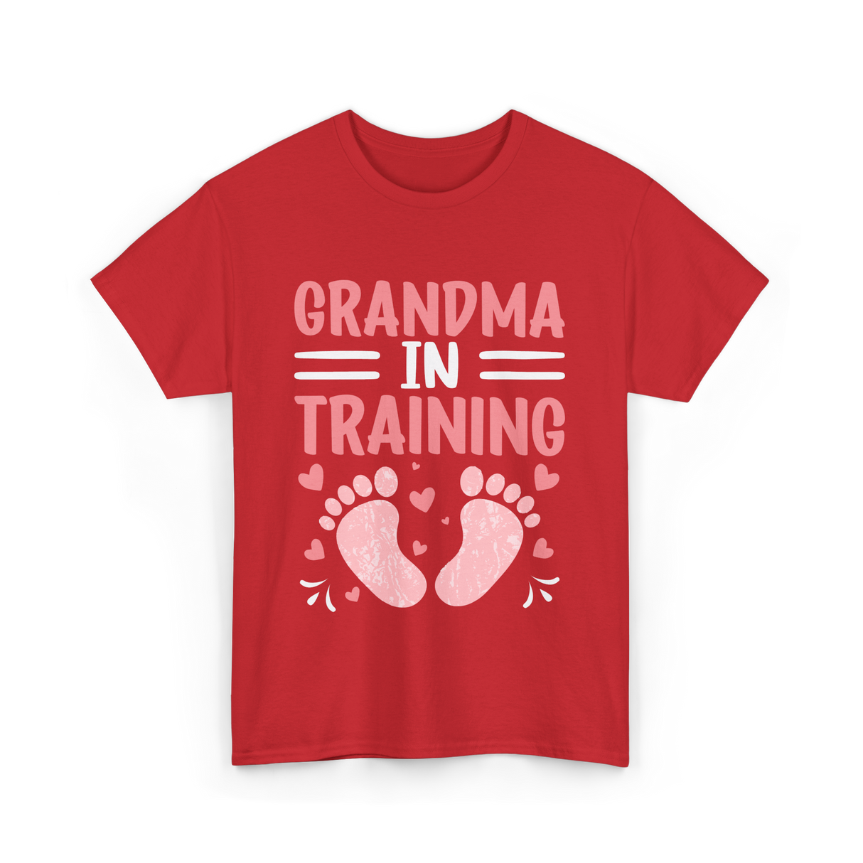 Grandma In Training Grandparent T-Shirt - Red