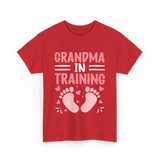 Grandma In Training Grandparent T-Shirt - Red