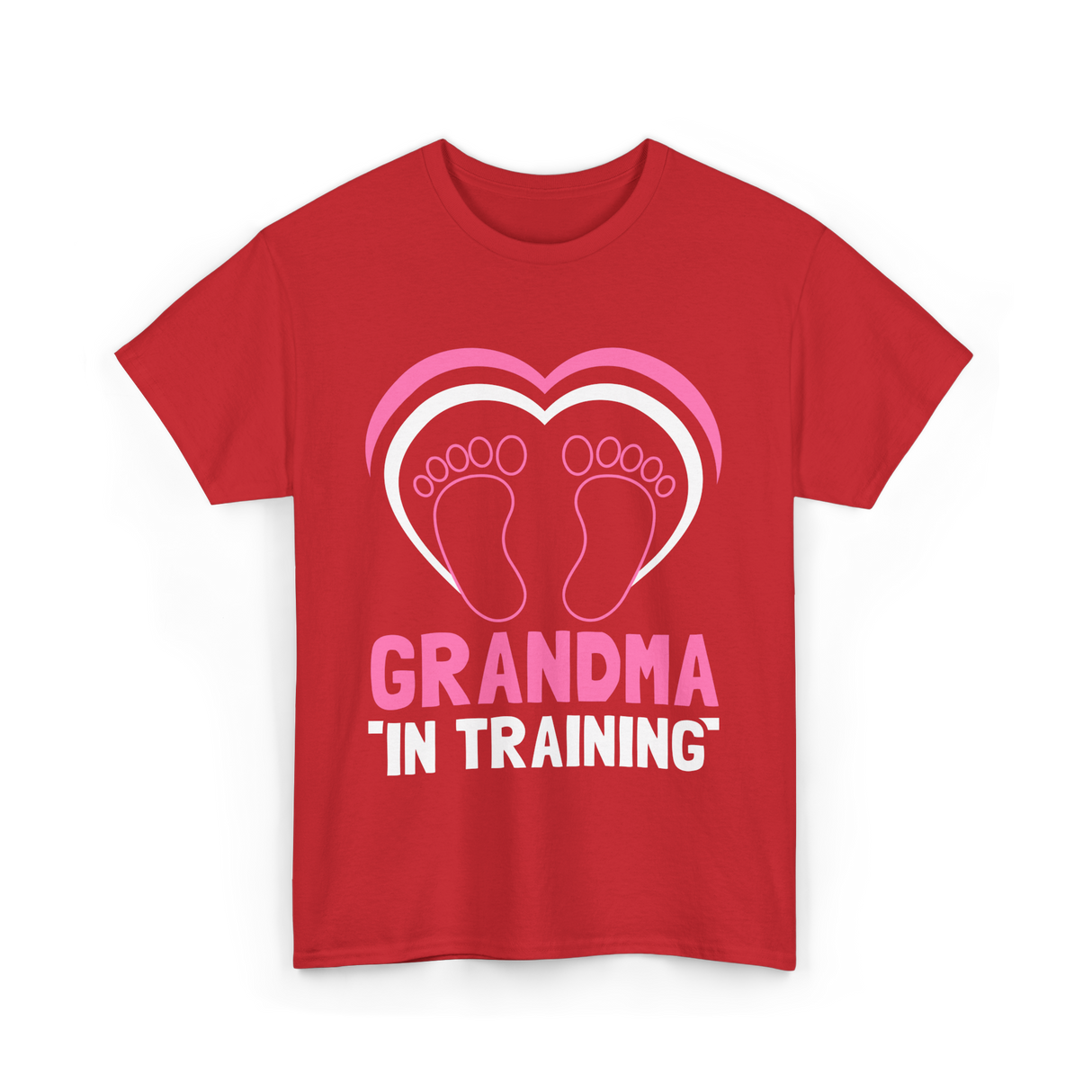 Grandma In Training Grandparent T-Shirt - Red