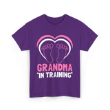 Grandma In Training Grandparent T-Shirt - Purple