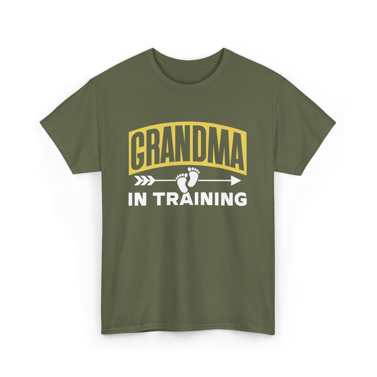 Grandma In Training Grandparent T-Shirt - Military Green