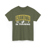 Grandma In Training Grandparent T-Shirt - Military Green