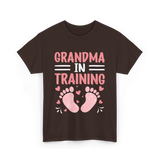 Grandma In Training Grandparent T-Shirt - Dark Chocolate