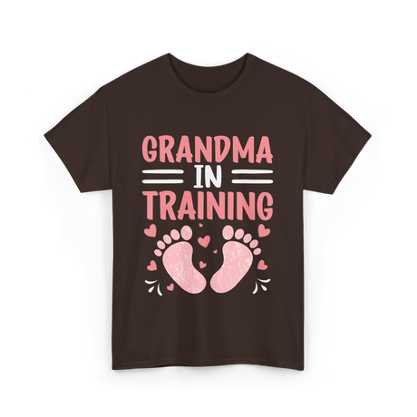 Grandma In Training Grandparent T-Shirt - Dark Chocolate