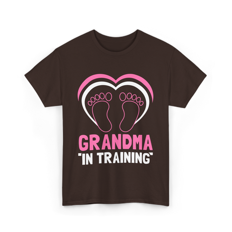 Grandma In Training Grandparent T-Shirt - Dark Chocolate