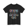 Grandma of the Birthday Girl Celebration T-Shirt - Black