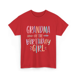 Grandma of the Birthday Girl Celebration T-Shirt - Red